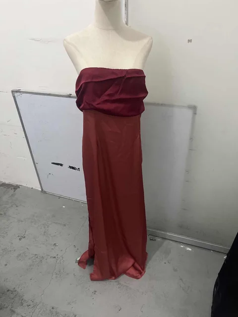 Robe longue de soirée pour femme à bretelles fines, col écharpe, color block, fente haute, longueur ras du sol, pour fêtes
