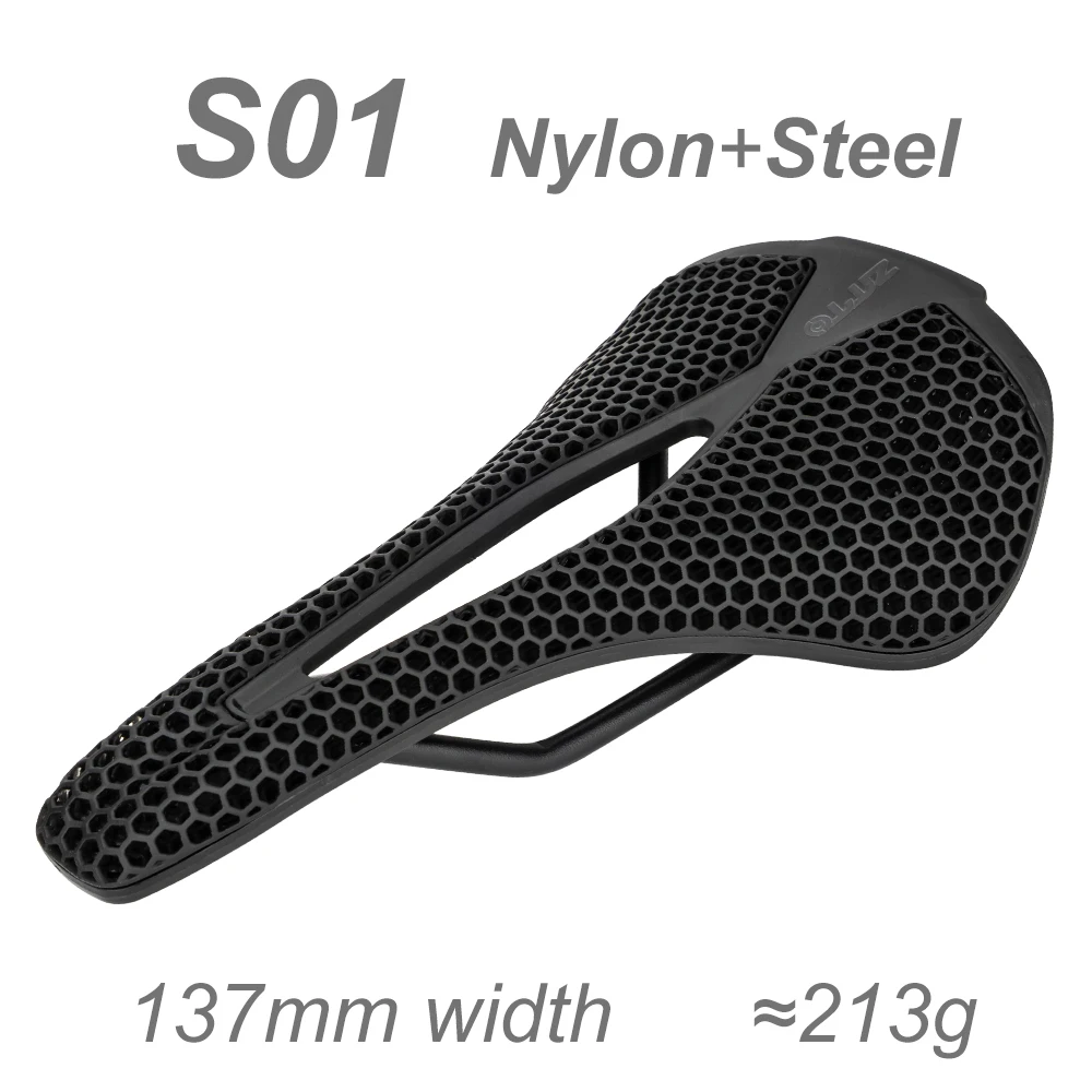 Ztto-超軽量カーボンファイバー自転車サドル,3Dプリント,中空レース