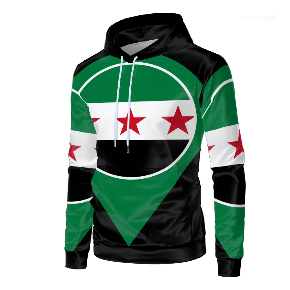 Syria Flag Sports Mens Sweatshirt Fashion Casual Geometric Pattern Hoodie Print Streetwear Large Size Unisex Pullover Men Gift 2