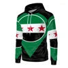 Syria Flag Sports Mens Sweatshirt Fashion Casual Geometric Pattern Hoodie Print Streetwear Large Size Unisex Pullover Men Gift 2