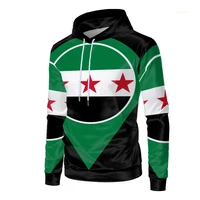 Syria Flag Sports Mens Sweatshirt Fashion Casual Geometric Pattern Hoodie Print Streetwear Large Size Unisex Pullover Men Gift 2