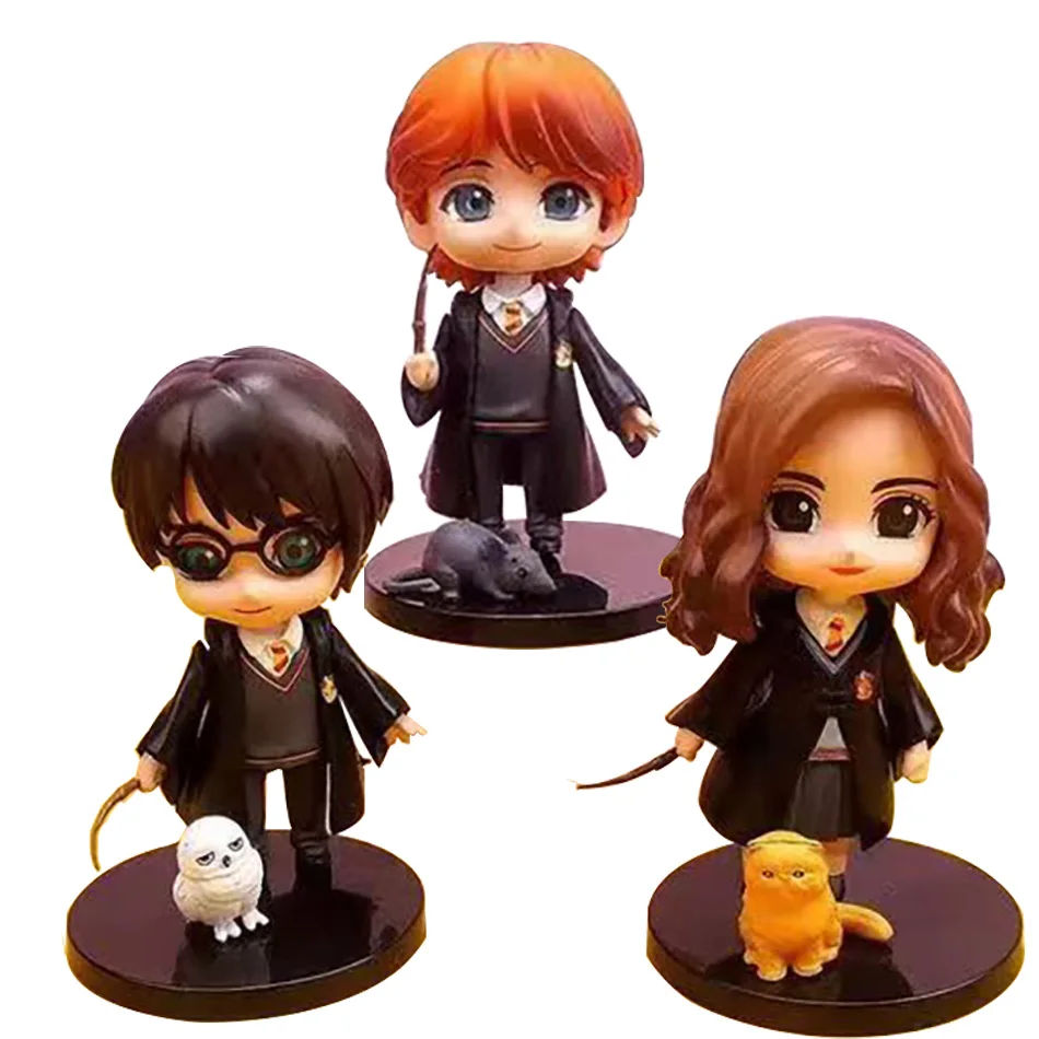 New Arrival Collection 3pcs/5pcs/6pcs/10pcs Q Version Harry Potter Vinyl Figure Toy Car Home Decoration Toys for Kids