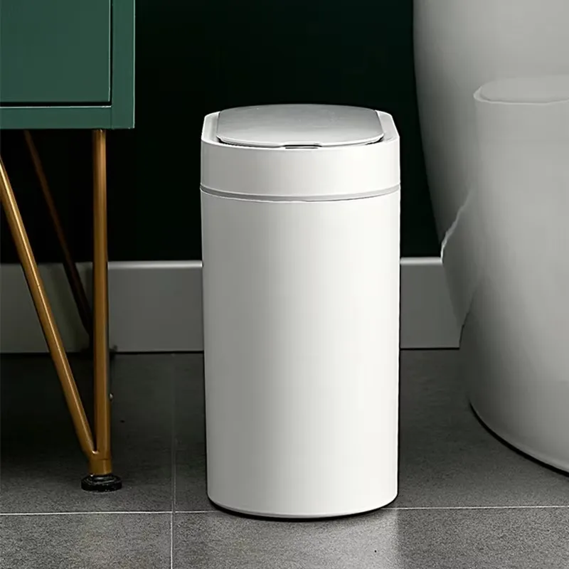 Trash Can Smart Sensor Trash Can For Kitchen Bathroom Toilet Automatic Induction Waterproof Wastebasket Garbage Bin With Lid 7/8L Dustbin