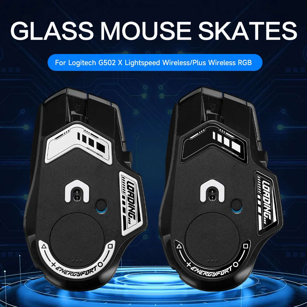 Immoenuc Glass Mouse Skates For Logitech G502 X Plus & G502 X Lightspeed Wireless Gaming Mouse Feet Pads Smooth Durable Game Mouse Accessories Slimmer