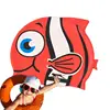 Children Elastic Swimming Hats Stretchy Swimming Hat In Cartoon Fish Shape Soft Silicone Swim Bathing Caps For Swimming Lessons 1