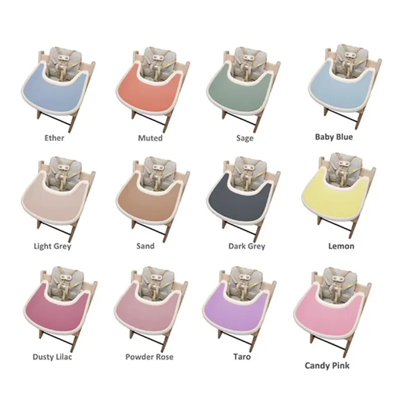 BPA Free Silicone Baby High Chair Dining Placemat Non-slip Easy Clean High Seat Tray Cover Washable Table Mat For Growth Chair