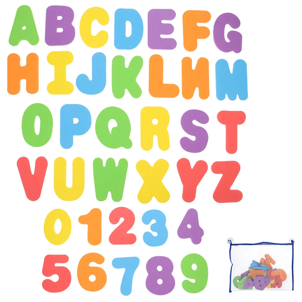 

Наклейки с буквами и цифрами алфавита для детей, обучающая игрушка Eva, Сетчатая Сумка для ванной