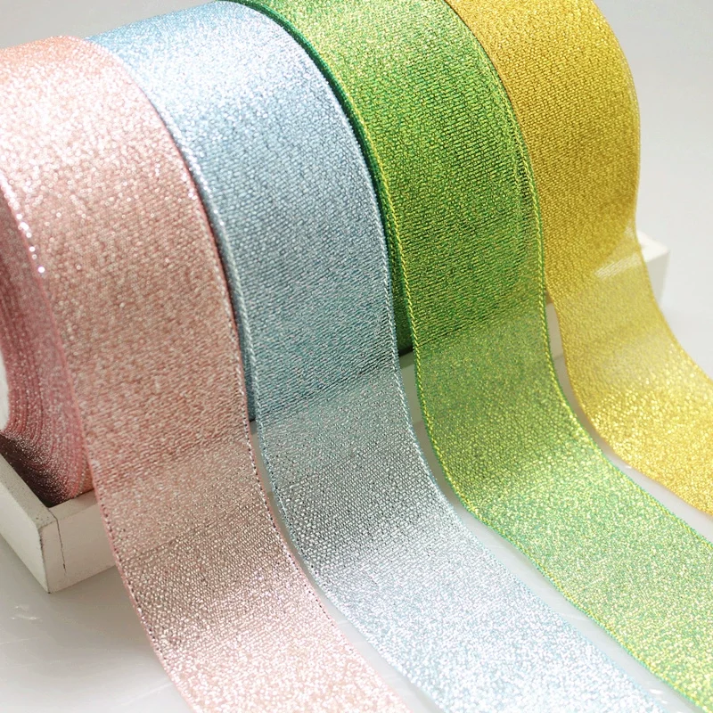 Glitter Ribbon Roll – 40mm, 22 Meters for DIY Crafts, Weddings, and Sewing Projects