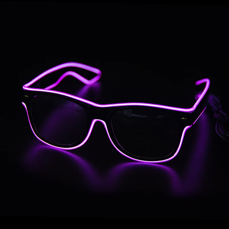 Glow Glasses Led Glasses Neon Party Flashing Glasses EL Wire Glowing Gafas Luminous Bril Novelty Gift Glow Sunglasses Bright Light Supplies