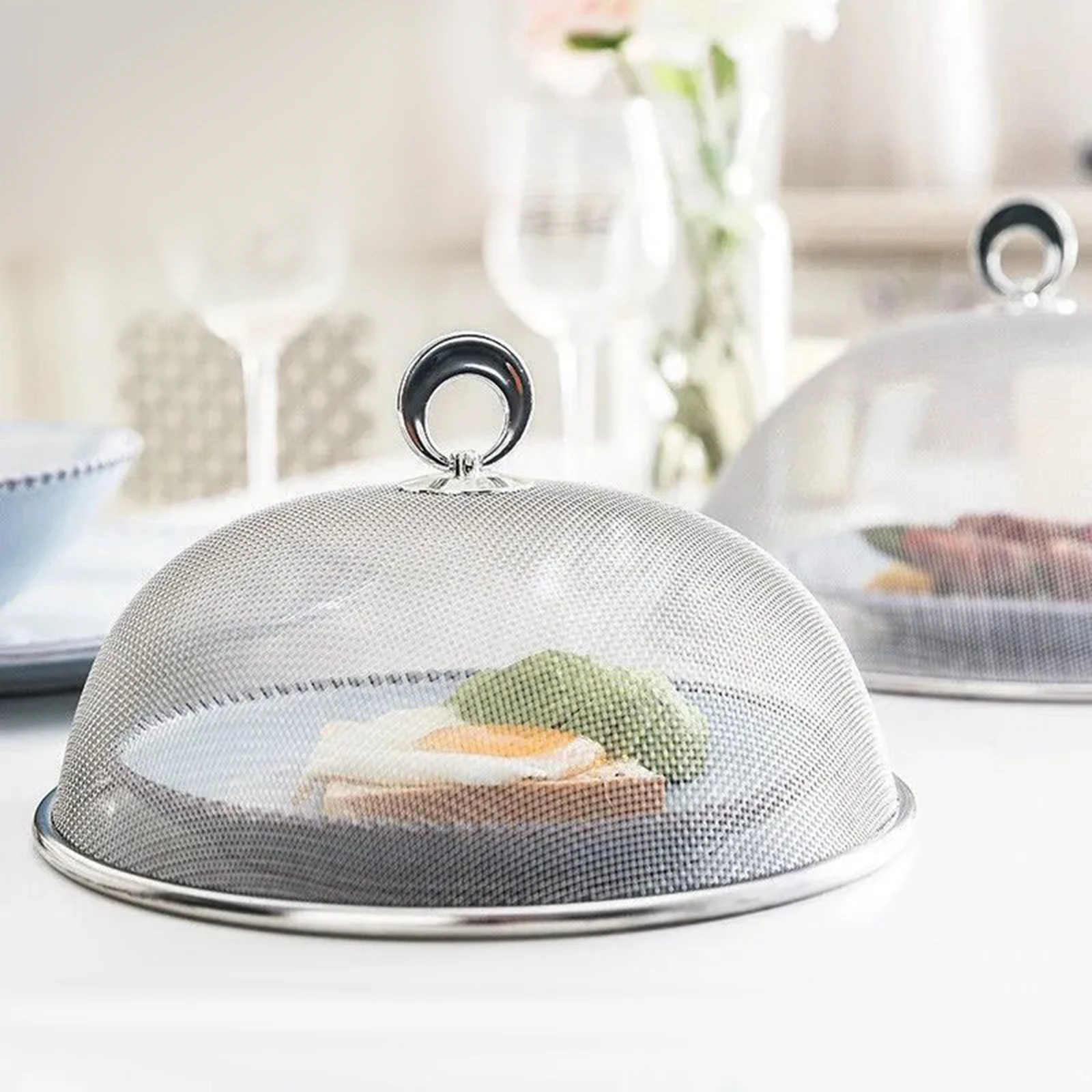Stainless Steel Food Tent Umbrella Food Dome Fine Mesh Screen Reusable Dish Cover Net Outdoor Party Camping