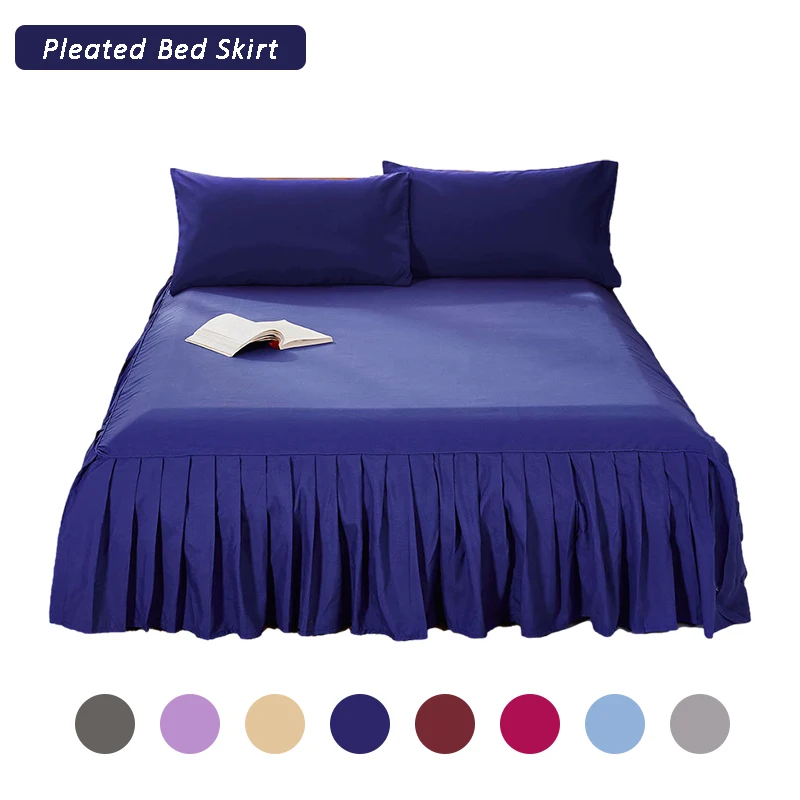 Bed Skirts Princess Style Bedspread Cover with Skirt US Euro Bed Linen Smooth Twin Full Queen
