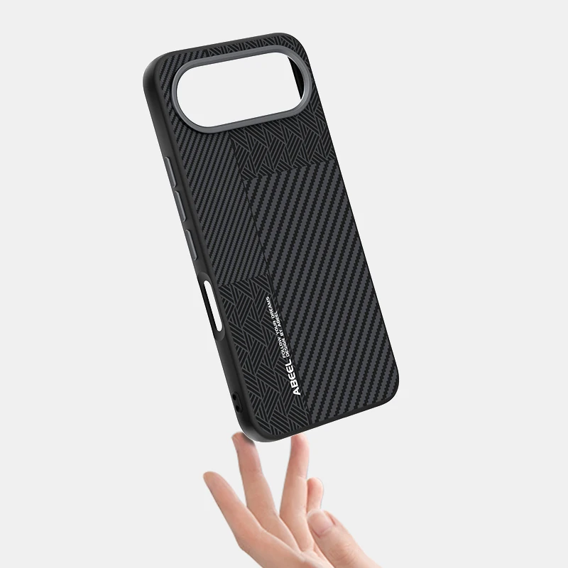 Sleek Carbon Fiber Pattern MagSafe Case with Alloy Camera Protection