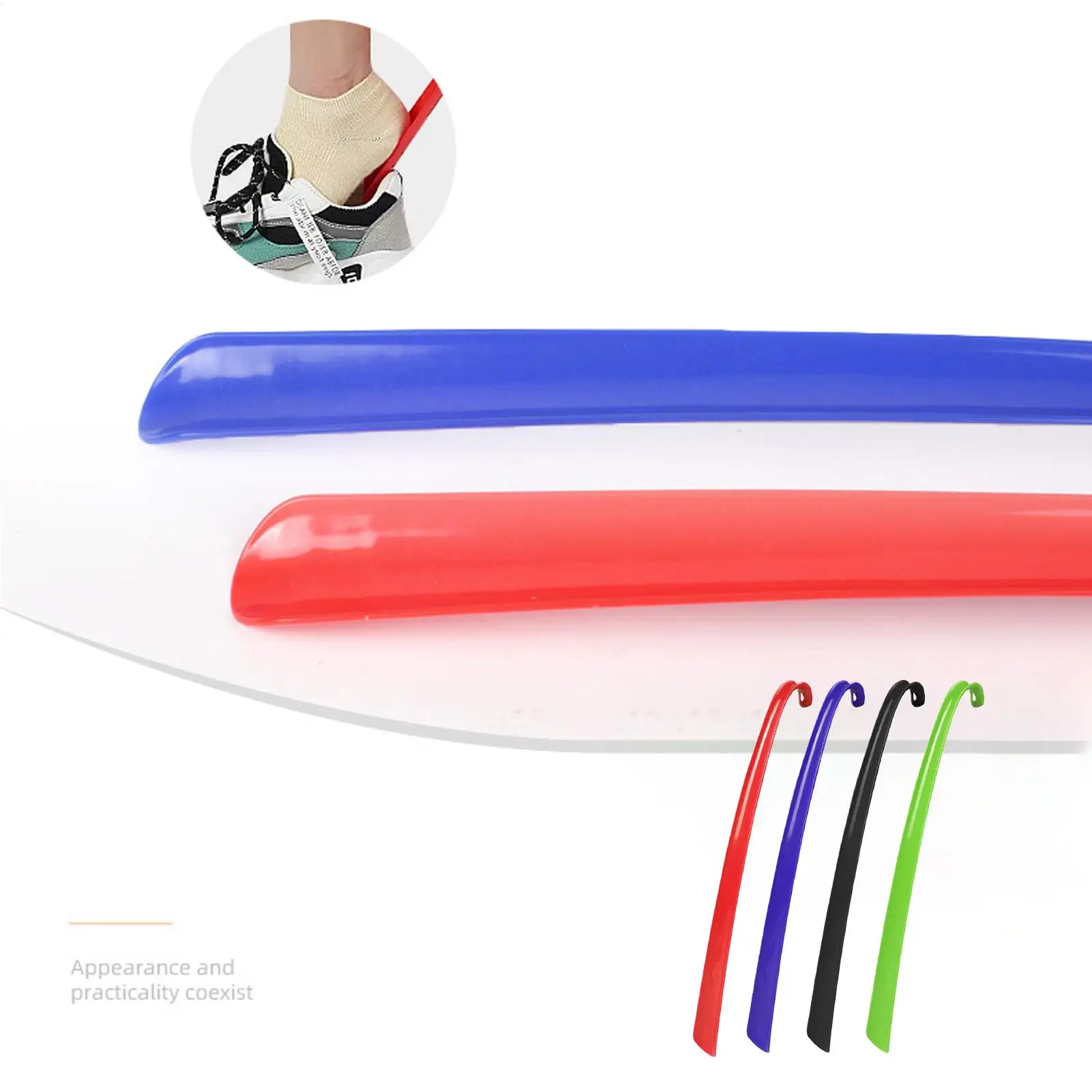 1 Stück Schuhlöffel mit langem Griff, leicht zu tragender Helfer, Schuhlöffel, 16,7 Zoll, extra langer Schuhlöffel für Stiefel, flexibler Schuhheber, Dressing-Stick – Detail 13