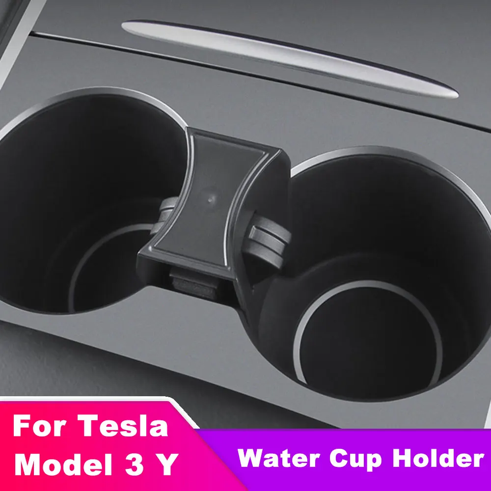 

Center Console Water Cup Holder For Tesla Model 3 Model Y Interior Anti-spill and anti-shake cup slot holder