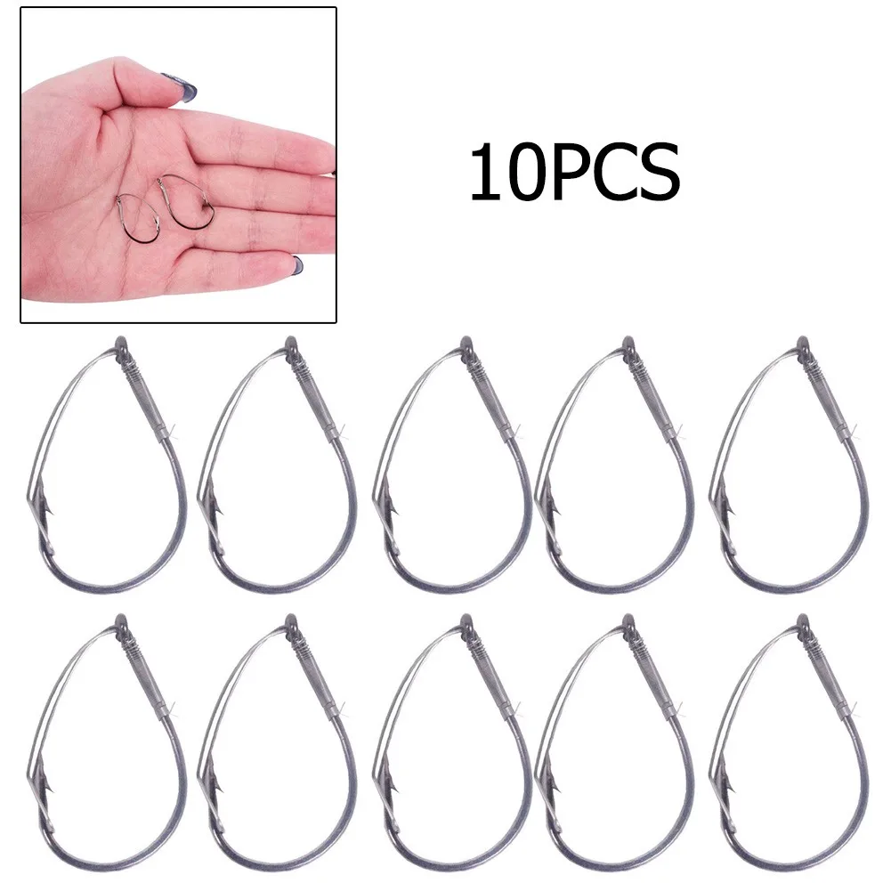 10pcs/Box High Carbon Steel Wacky Rig Hooks Weedless Barbed Fishig Wide Gap  Hook Reusable Worms Bass Fishhook Fishing Tackle - AliExpress