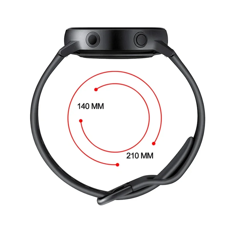 Versatile Silicone Rubber Smartwatch Band - Loop Strap Bracelet in 20mm & 22mm Sizes
