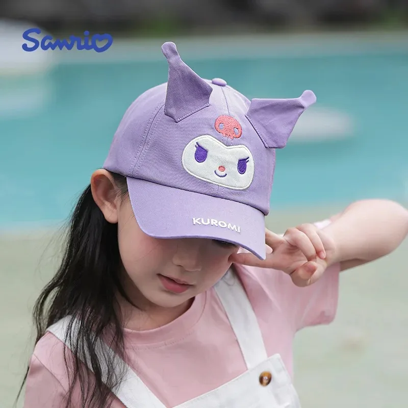 Sanrio Children's Baseball Caps Summer Sun Visor Kawaii Cartoon Cinnamoroll Trend New Sun Visor Parent-child Birthday Gift New 3
