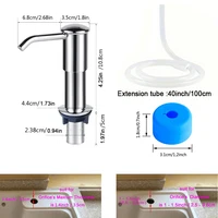 เครื่องจ่ายสบู่เหลวของเหลวที่ซิงค์ในครัวพร้อมปั๊มพลาสติกท่ออ่อนแบบยาวเครื่องมือที่มีประโยชน์ 4