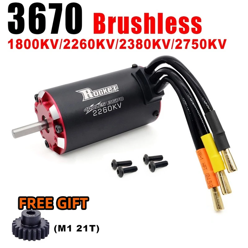 

RC Car 3670 motor SURPASS HOBBY motor Rocket V2 supersonic Brushless Motor w/Temperature Sensor for 1/8 1/7 Tamiya RC Car