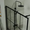 46" X 72" Shower Screen Walk-in Wet-room Black 3