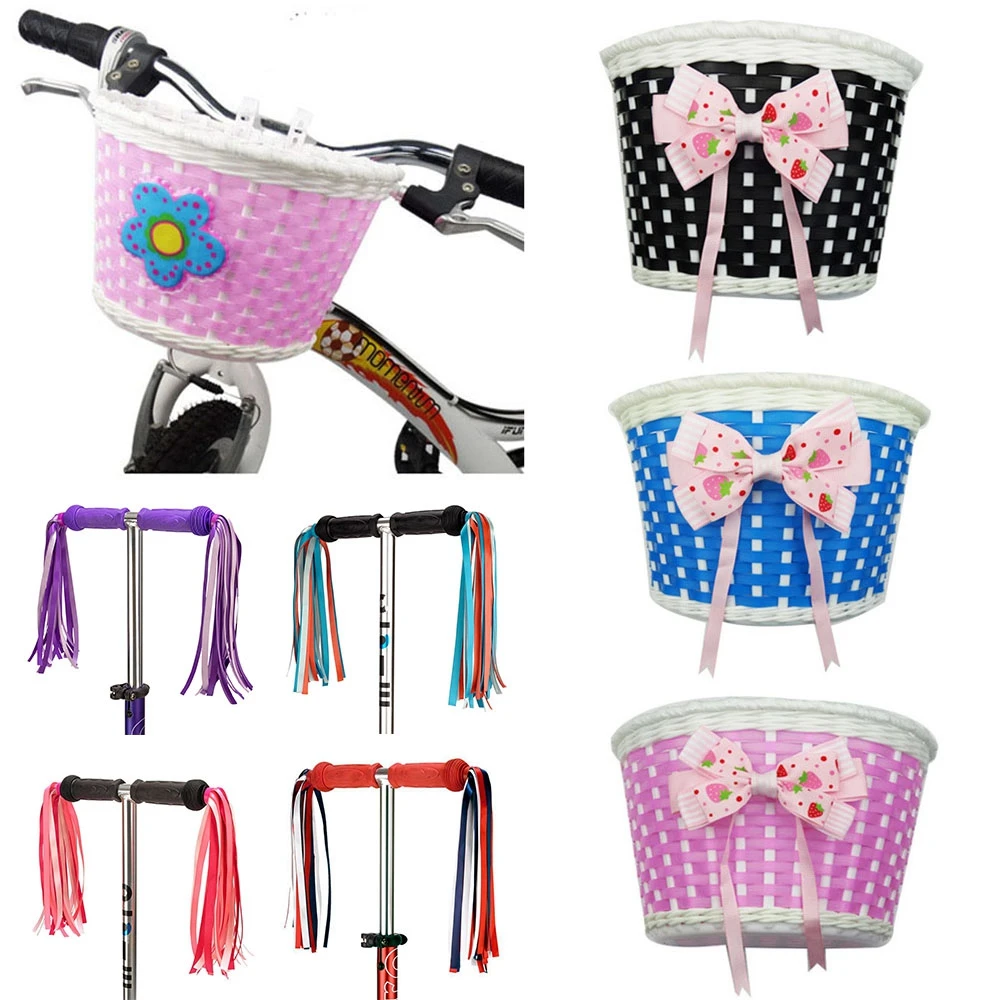 Colorful Bike Bicycle Tricycle Handlebar Tassels 2Pcs 30cm Kids Girls Boys Cycling Handlebar Streamers Tassels