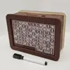Wooden Money Box with Counter Marker Pen Vintage Piggy Bank Numbers Coin Cash Container Money Saving Challenges Box 5