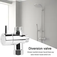 Diversion Valve Tap Anti-scratch Shower Head Diverter Valve Corrosion Resistant Shower Arm Splitter for Handheld Showerhead 1