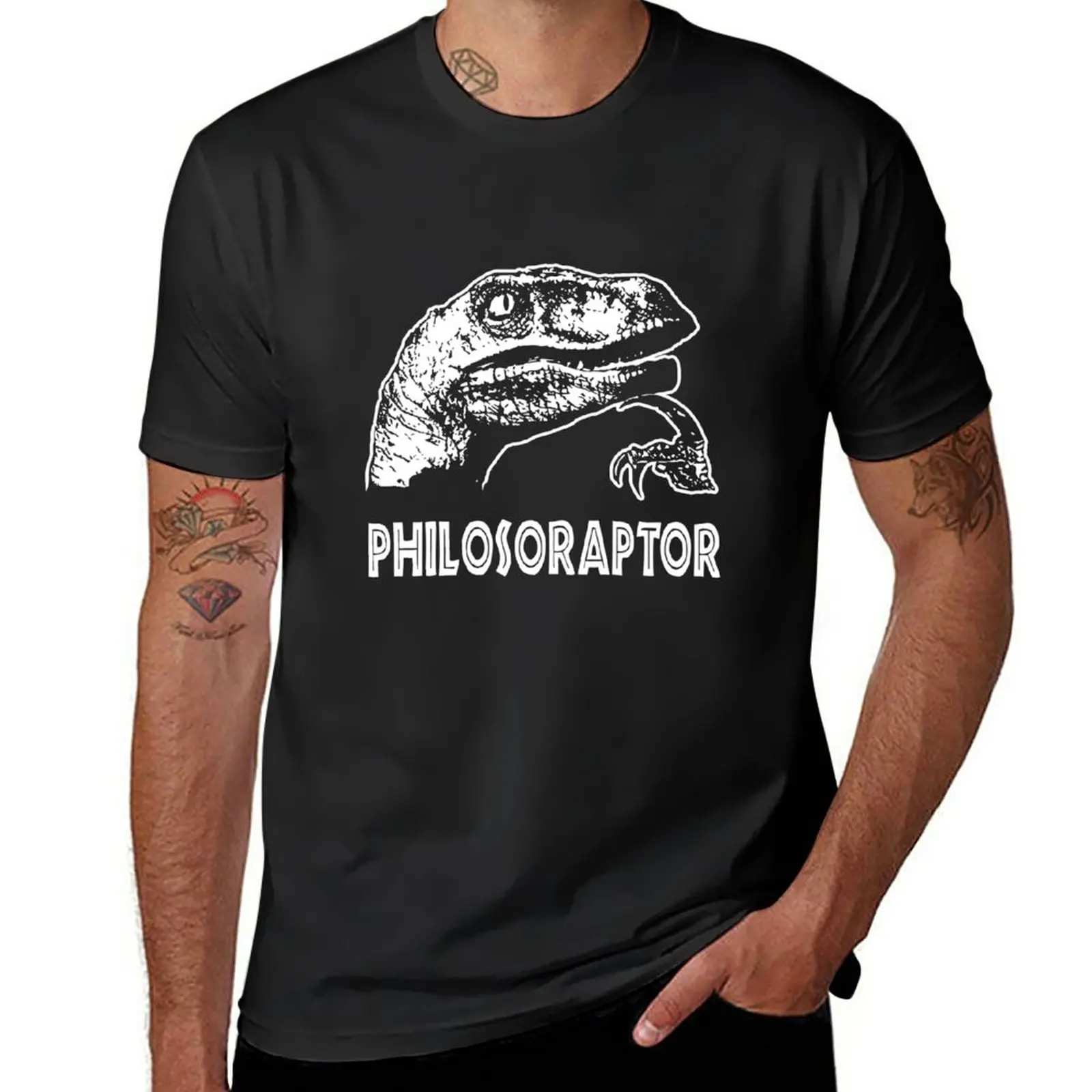 

Футболка Philosoraptor, футболки для мальчиков, графические футболки, летний топ, мужские Графические футболки, аниме