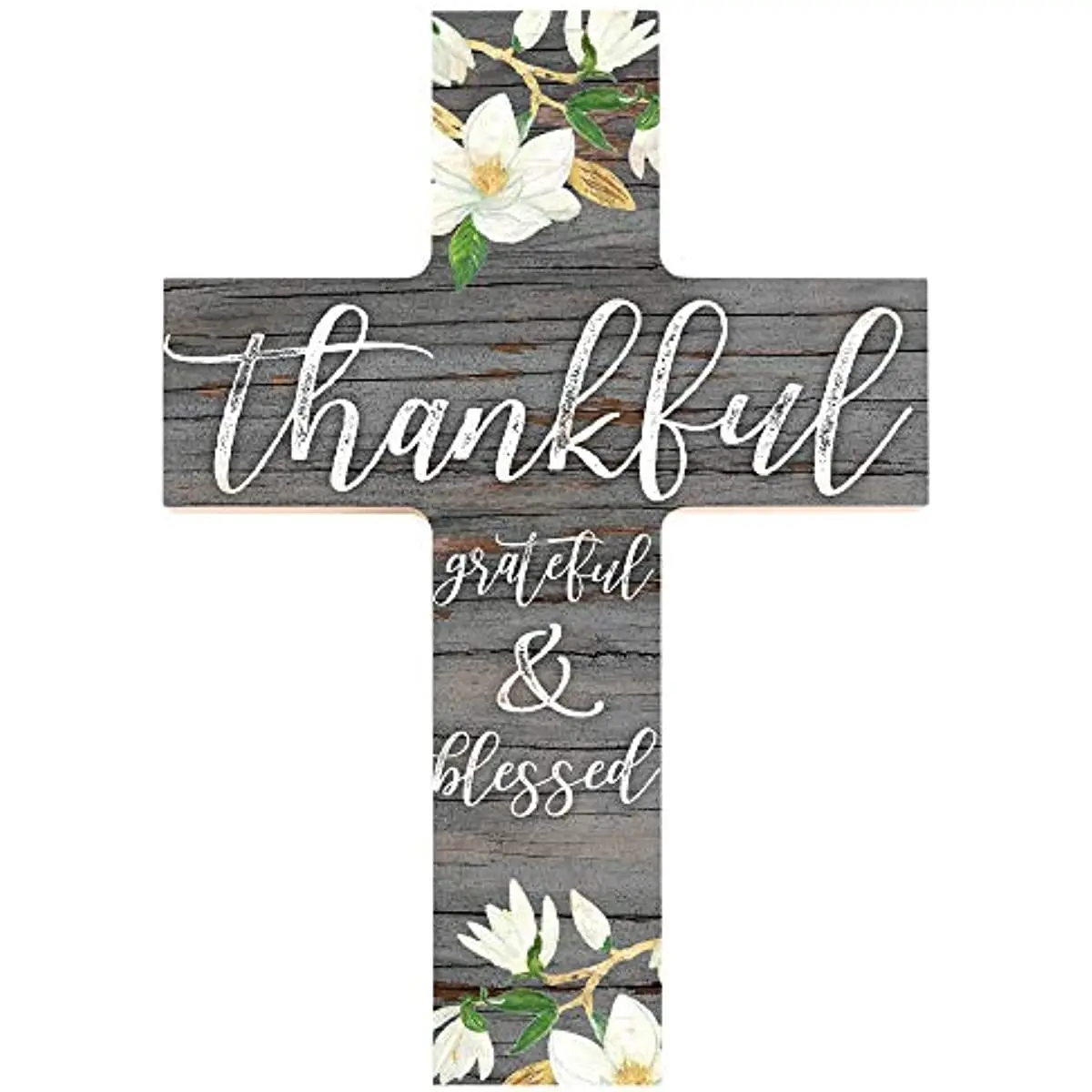 

Спасибо, благодарный и благородный серый Магнолия 8,5X12, Сосновая древесина, Настенный Крест, домашний декор, деревянное художественное украшение