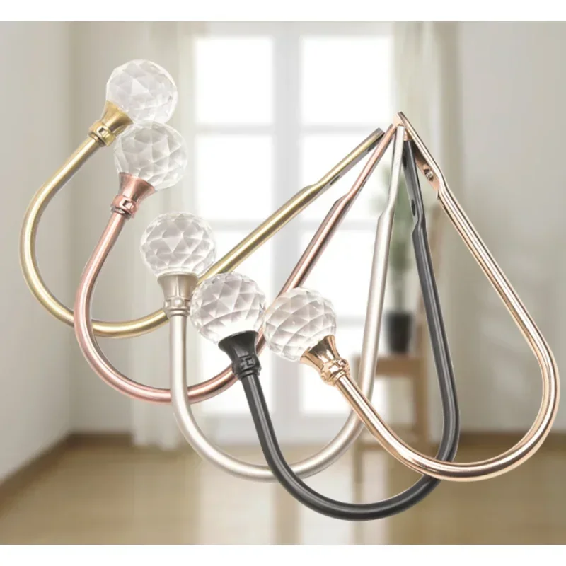 New Household Fashion Curtain Hold Back Metal Tie Tassel Arm Hook Loop Holder U Shaped Window Wall Decoration Hanger Accessories