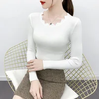 2024 Fashion Long Sleeve Elegant O-neck Women Sweater Autumn Solid Slim Knitted Tops Winter Casual Pullover Jumper - Image 4