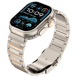 Premium Titanium Metal Bracelet - 38mm 40mm 41mm (Titanium Orange)