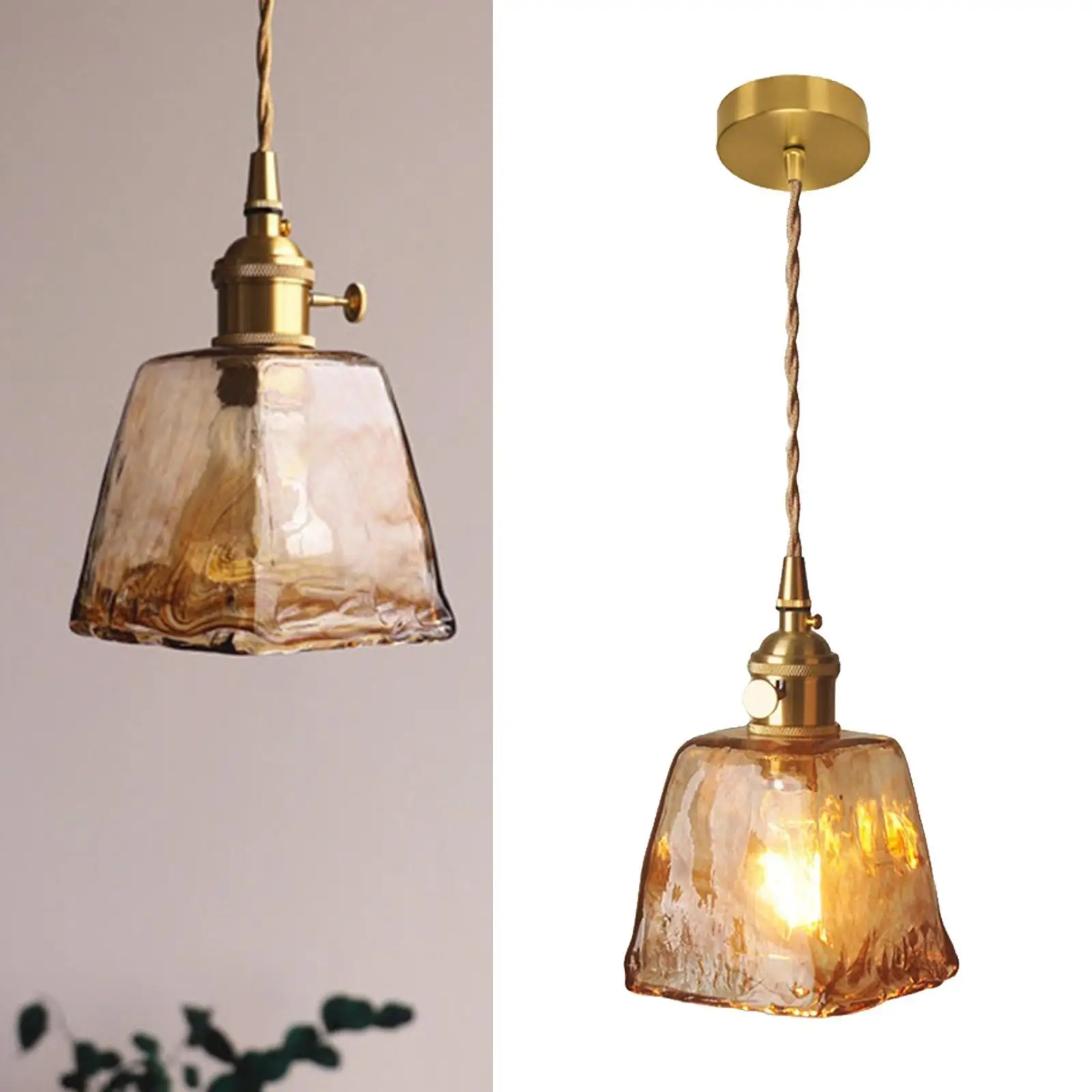 Modern Glass Pendant Lamp Hanging Lighting Bedroom Living Room Hallway
