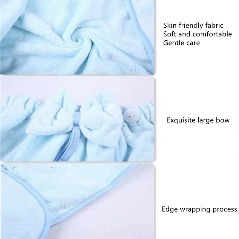 Variable Bow Bath Towel Medium and Large Children Can Wear A Shower Skirt Absorbent Hair Soft Student Swimming Bath Bathrobe 6