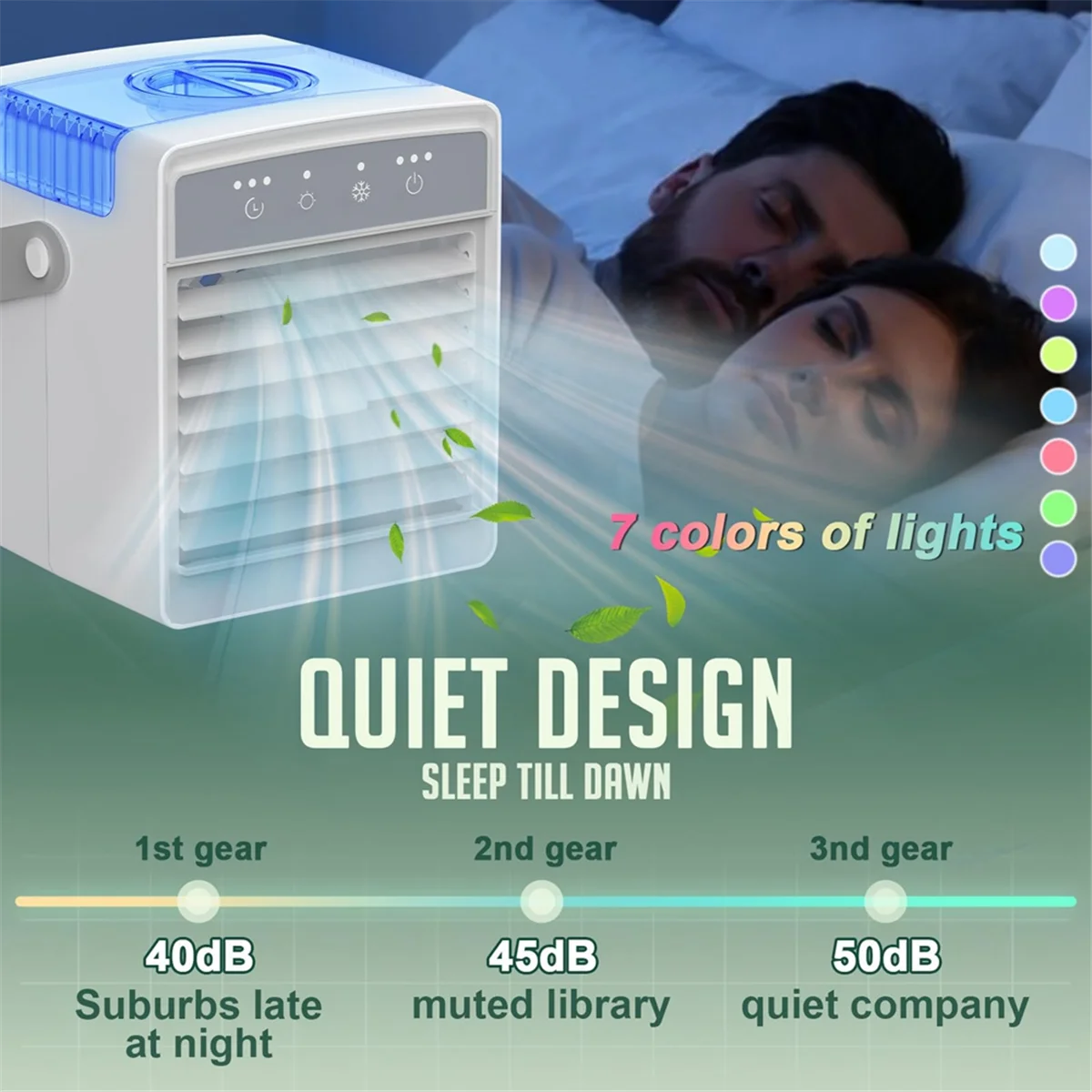 Portable Air Conditioners, USB Personal Mini Air Conditioner , Evaporative Air Cooler with Misting, for Room, Tent,Car
