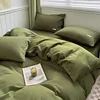 Simple Waffle Jacquard 100% Cotton Bedding Set Soft Comfortable Queen Duvet Cover Set with Sheets Quilt Cover and Pillowcases 4