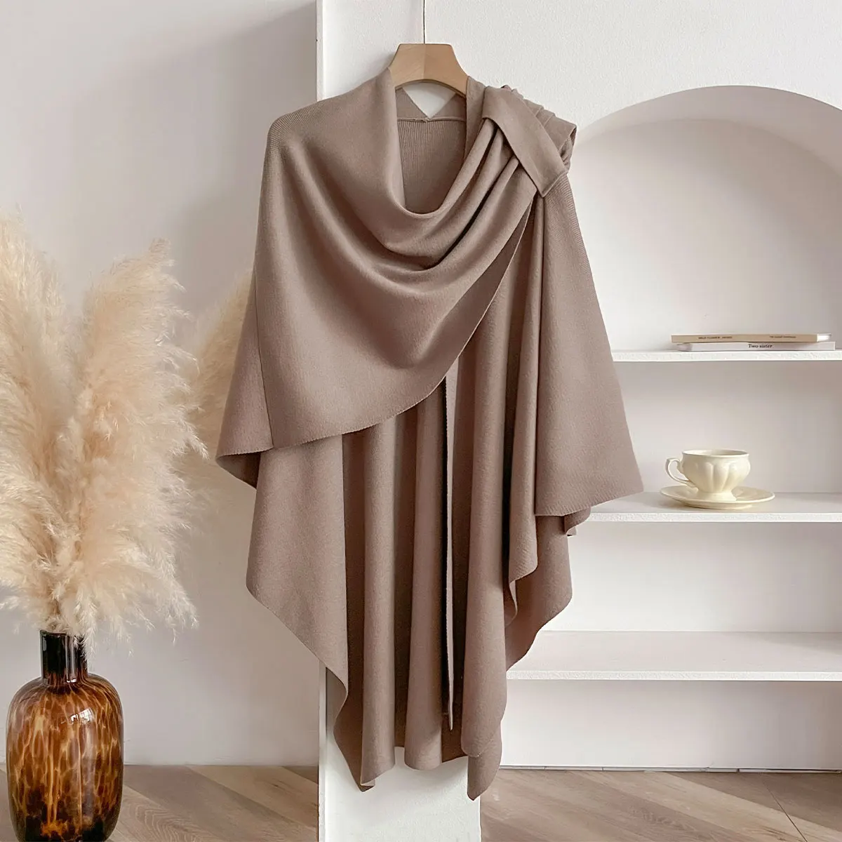 2025 Luxury Scarf Women Poncho Winter Warm Shawl Double Sided Designer Thickening Blanket Female Cloak Cashmere Feel Cape