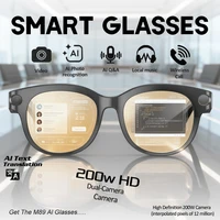 2026 AI Smart Glasses 200W HD Camera 1080P Translation AI Voice Assistant Music Playback LED Flashlight Men Women Smart Glasses
