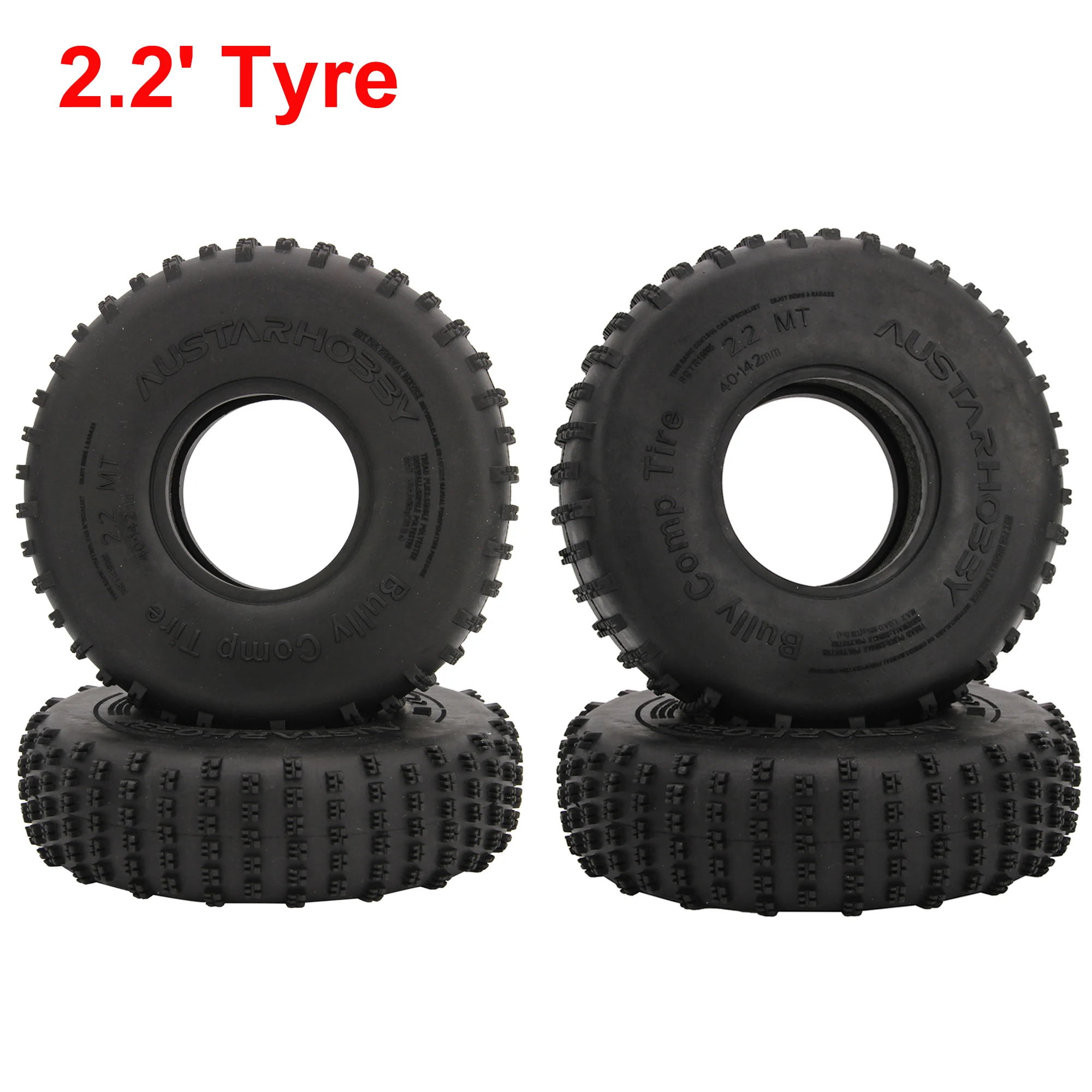 

4pcs 2.2' RC Crawler Car Tires Buggy Truggy Wheel Tire Tyre for 1/10 1/8 Axial SCX10 RR10 Bomber RBX10 Ryft Wraith 90018