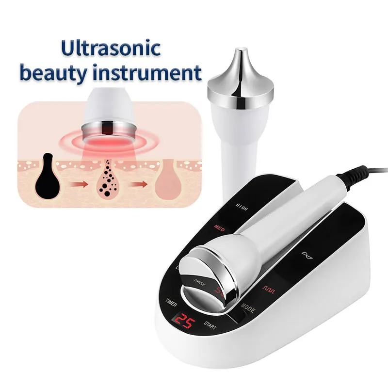 Ultrasonic 2 In 1 Facial Machine Skin Care Face Lifting Tightening Pores Cleaning Ultrasound Face Body Massage Beauty Device facial massager face massager facial cleaning tool