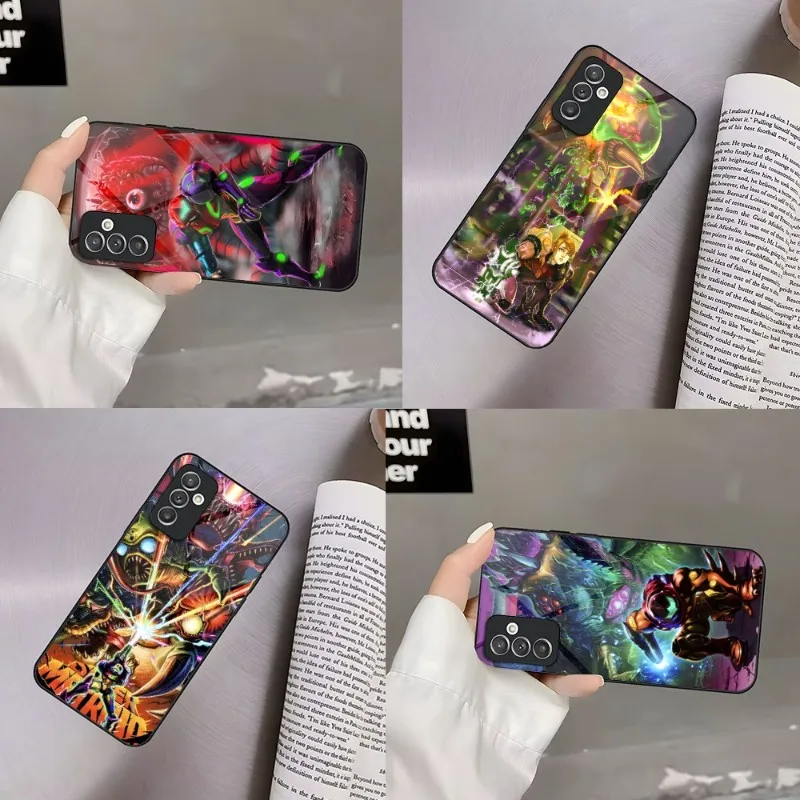 M-Metroid Game D-Drakes Custodia Per Telefono Per Samsung A52 A22 A21 A20 A31 A71 A51 A12 A40 A10 A14 A54 A34 5G Cover Posteriore Con Design In Vetro