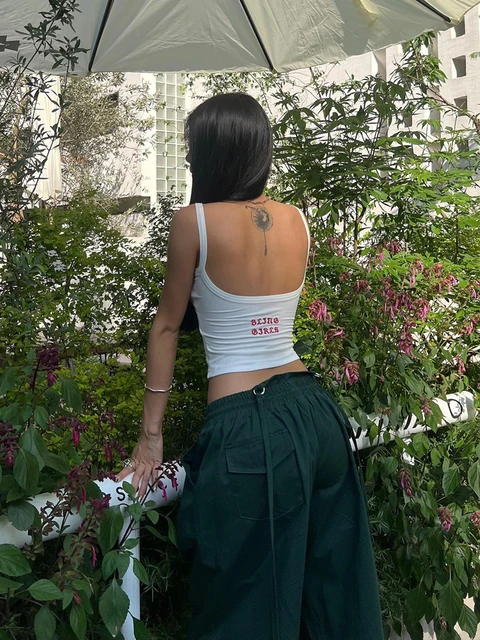 MEXZT Y2K Black Cargo Pants Women Streetwear Lace Up Baggy