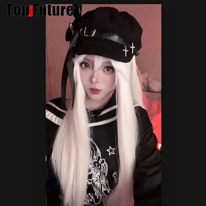 Custom Make Women Harajuku Gothic Lolita Beret hat Cap Y2K Girl bow Punk Lace handmake decorative Sun hats women berets