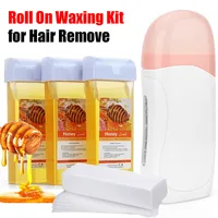 Roll On Waxing Kit With Wax Cartridges And Wax Strips 3 In 1 Soft Wax Heater Kit Hair Removal Wax Wax Paper Waxing Kits Warmer 1