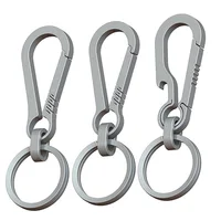 1pcs Titanium Alloy Keychain Hook Titanium Buckle Key Ring Car Accessor Waist Hanging Chain Ring Buckles Opener EDC Outdoor Tool 1