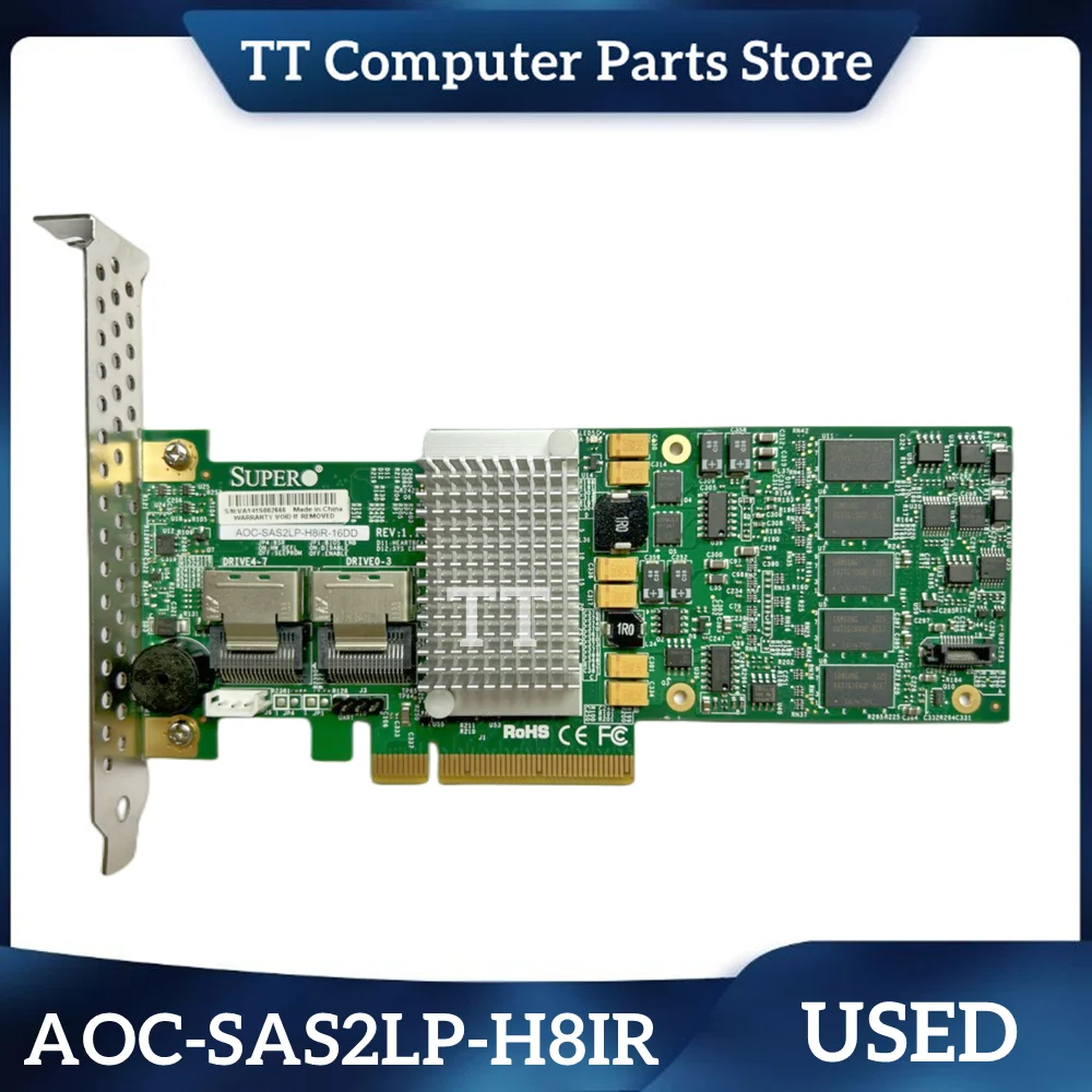 

TT AOC-SAS2LP-H8IR Supermicro AOC-SAS2LP-H8IR RAID Controller Card SAS Sata PCI E RAID Expander