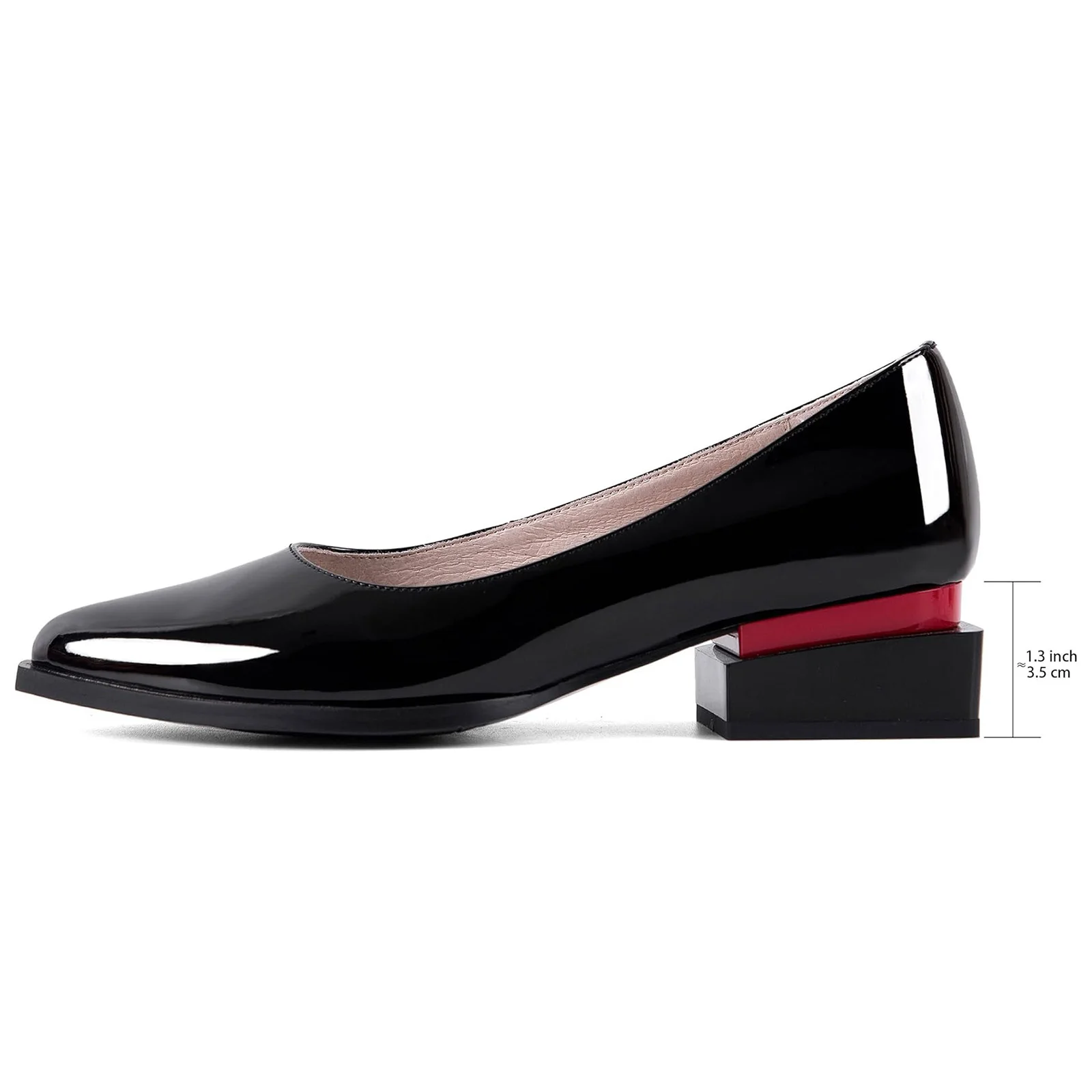 Women's Fashion Forward Pumps & Loafers - Low Chunky Heel, Sleek Pointed Toe. Elegant and Dressy Shoes 6