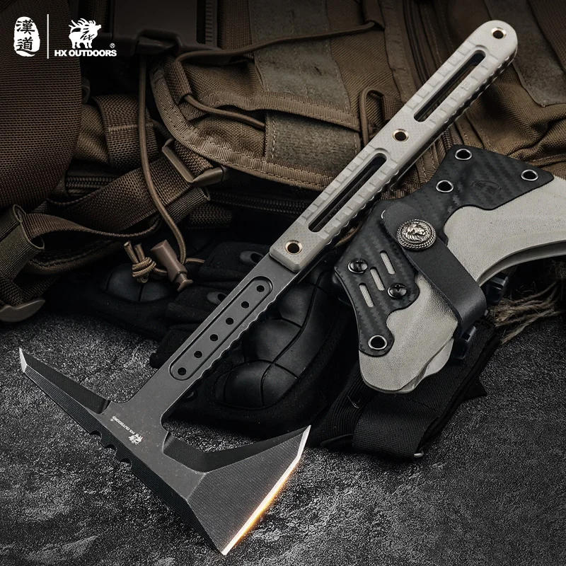 

HX OUTDOORS Rock Full Tang DC53 Steel Camping Survival Touris Axe Hatchet Tactical Multifunctional Hunting Tools Tomahawk