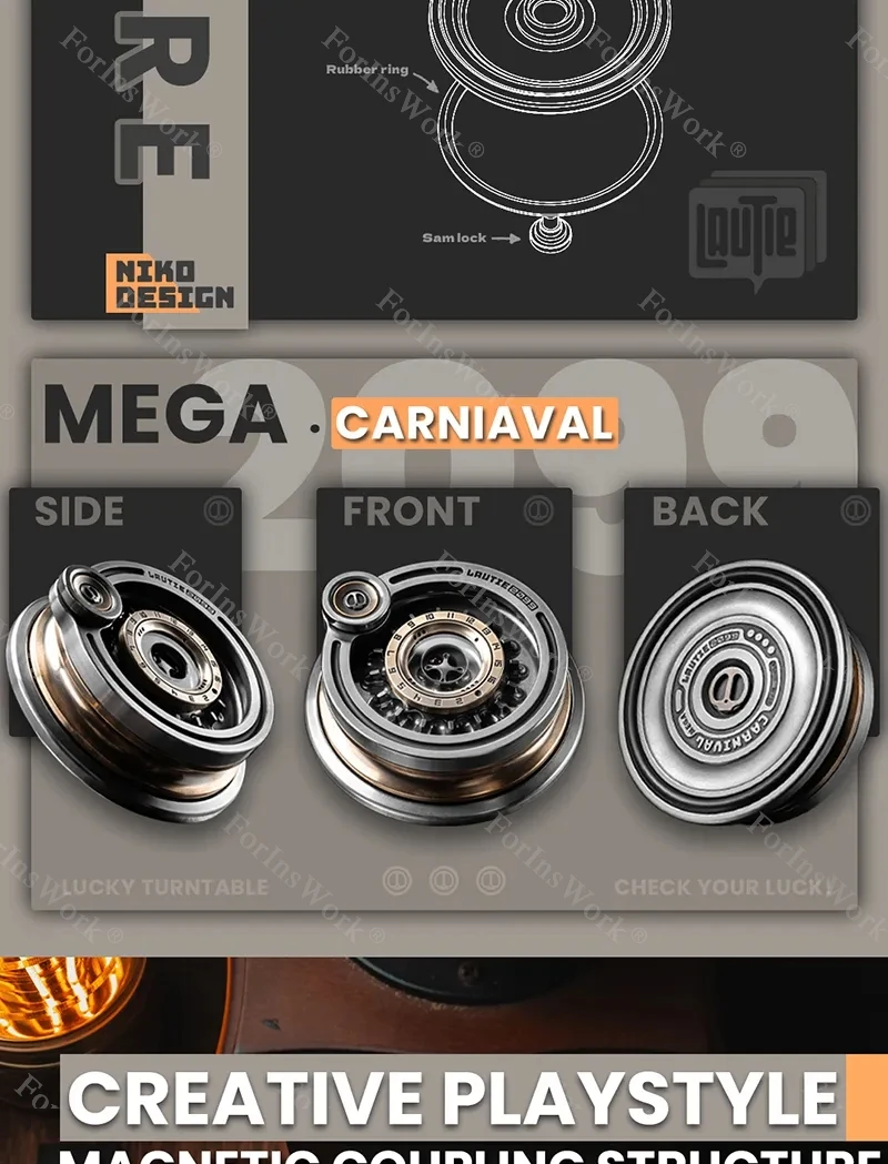 LAUTIE Carnival Mega Spinner Magnetic Coupling Structure Super Flagship Product 2099 Series Limited Edition EDC Toys - AliExpress 26