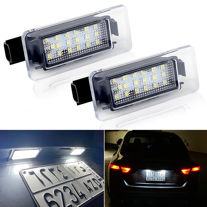 

Без ошибок SMD белый светодиодный номерной знак для Nissan Серена C27 2016- Altima 2019- Suzuki Landy 2016 Dacia Duster 2017
